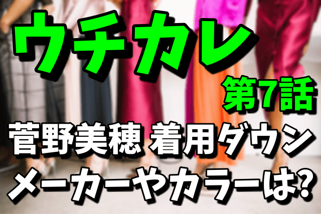 【ウチカレ第7話】菅野美穂のダウンジャケットのメーカーは？カラーや値段が気になる！